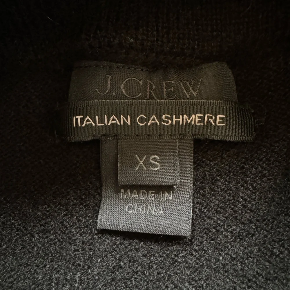 J Crew Cowl Neck Houndstooth Italian cashmere Sweater